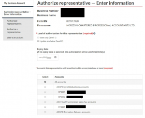 How to Authorize a Representative for your CRA Accounts – Horizon CPAs